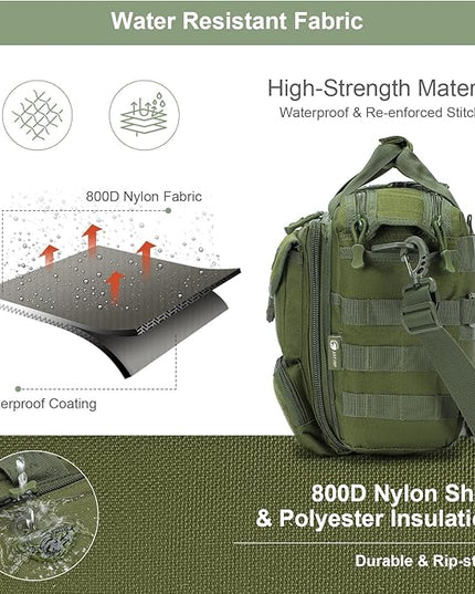 Stypos Tactical Messenger Bag,14inch/15.6inch/17.3inch Briefcase for Man Military Laptop Bag, Flight Work Bags for Pilots