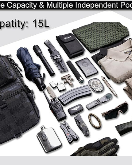 HAOMUK Tactical Sling Bag Pack Military Rover Shoulder Sling Backpack EDC Molle Assault Range Bag