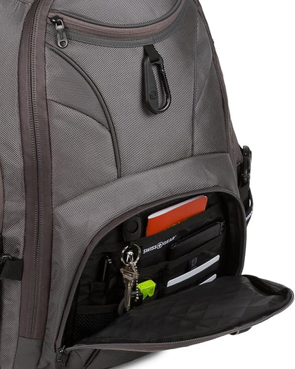 SwissGear 1900 ScanSmart 17” Laptop Backpack Stingray Ballistic – Reflective Tech Backpack with ScanSmart Compartment – Multiple Organizer Pockets & RFID Scan Blocking Technology