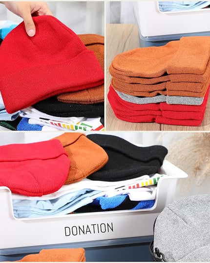 Toulite Bulk Winter Beanies for Homeless Donation Unisex Warm Knitted Beanie Hats Skull Cap