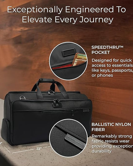 Briggs & Riley Travel Duffel Bag - Weekender & Overnight Luggage for Women & Men, Softside Bag