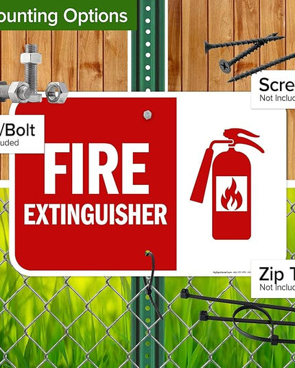 Fire Extinguisher Graphic Sign, 12x18 Inches, Rust Free .063 Aluminum, Fade Resistant, Made in USA by My Sign Center