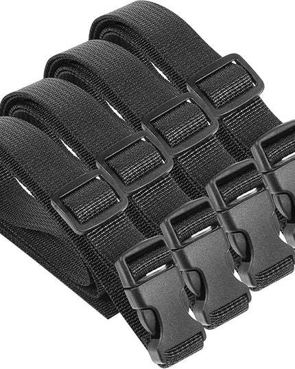 4PCS Utility Straps with Buckle Luggage Strap 40" Long Quick-Release Adjustable Straps Quick Release Backpack Accessory Sleeping Bag Strap Compression for Hiking Travel Outdoor Sports