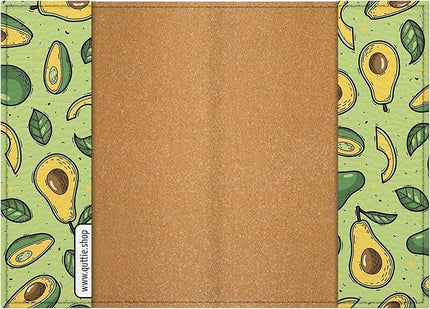 Passport Cover for Kids, Women and Men, Cute Travel Passport Holder (Avocado Pattern)