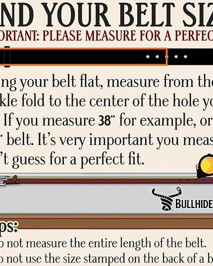 Bullhide Belts Mens Leather Belt for Casual Dress, 1.50" Wide
