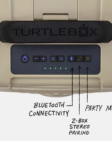 Turtlebox Original Gen 3: Portable Outdoor Bluetooth Speaker – Ultra-Loud (120dB), Waterproof (IP67), Rugged, Impact-Resistant, 3-Day Battery | Party Mode: Unlimited Pairing Stereo, Tan/Tan