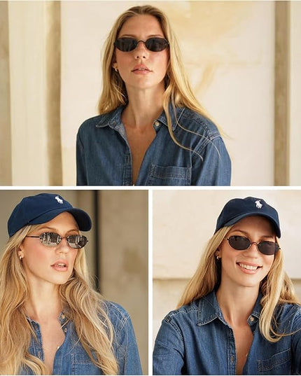SOJOS Retro Small Oval Sunglasses Womens Trendy Rimless Sun Glasses Vintage Narrow Shades SJ1242