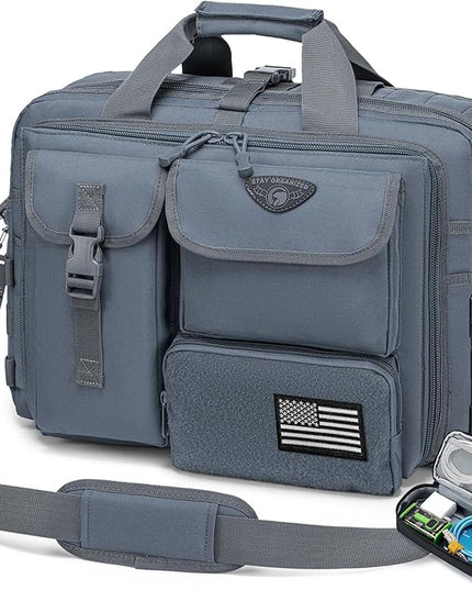 Stypos Tactical Messenger Bag,14inch/15.6inch/17.3inch Briefcase for Man Military Laptop Bag, Flight Work Bags for Pilots