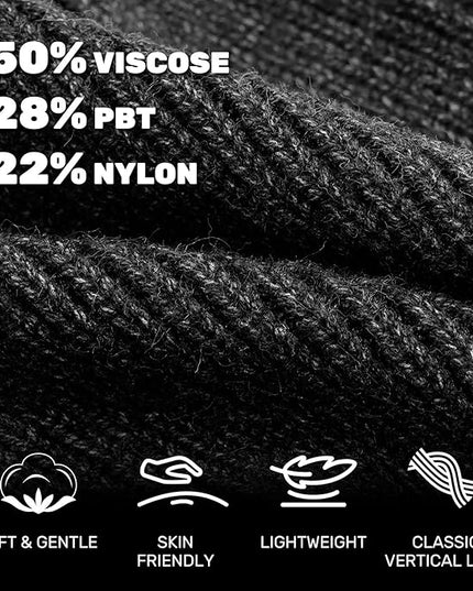 OKKLE Unisex LED Beanie with Light, USB Rechargeable Headlamp Hat, Winter Gifts for Men Women Husband Him Slate Gray
