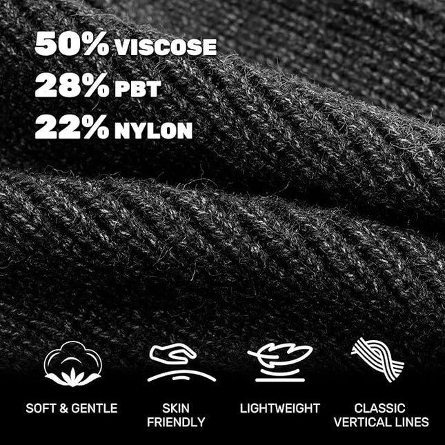OKKLE Unisex LED Beanie with Light, USB Rechargeable Headlamp Hat, Winter Gifts for Men Women Husband Him Slate Gray