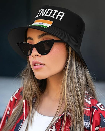Funny Flag Bucket Hat for Men Women, Fisherman Hats Packable Fashion Sun Cap for Travel Outdoor Beach Boys Girls