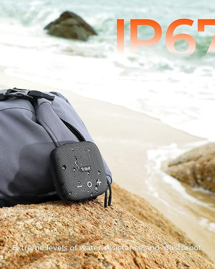 Tribit StormBox Micro 2 Wireless Portable Speaker: 10W Loud Deep Bass Sound, IP67 Waterproof Bike Speaker with Bluetooth 5.3, 12H Playtime, TWS Pairing for Camping Travel Hiking