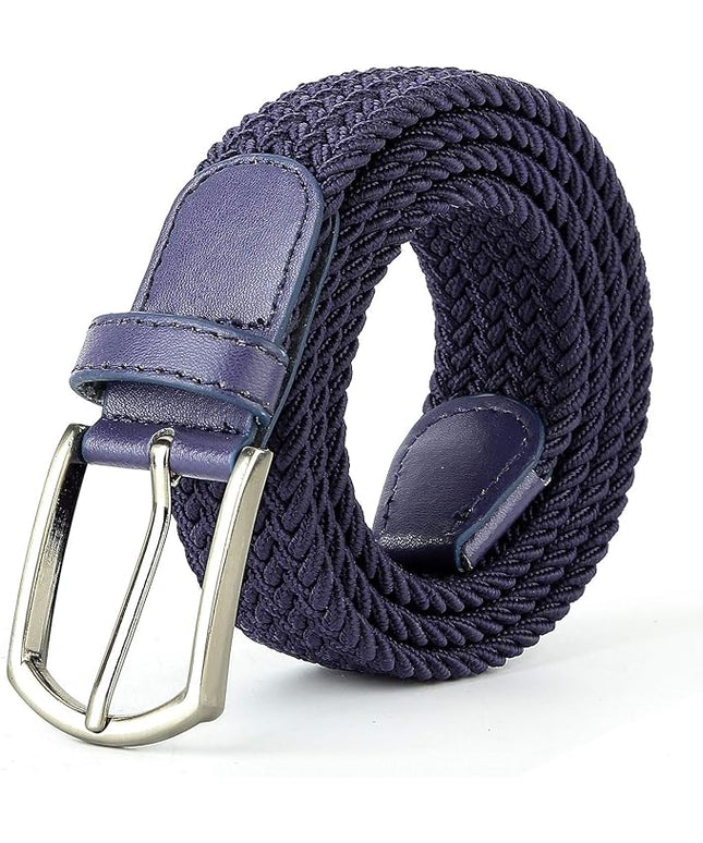 Braided Canvas Woven Elastic Stretch Belts for Men/Women/Junior with Multicolored