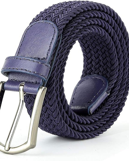 Braided Canvas Woven Elastic Stretch Belts for Men/Women/Junior with Multicolored