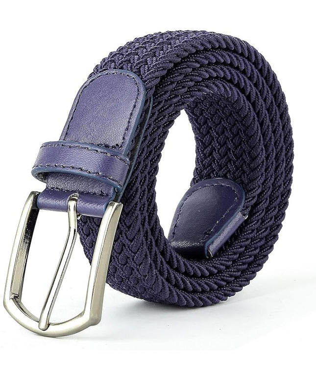 Braided Canvas Woven Elastic Stretch Belts for Men/Women/Junior with Multicolored
