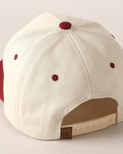 MIRMARU Two-Tone Vintage Canvas Trucker Hats for Men & Women, Adjustable Size Baseball Caps with Trendy Embroidered Design
