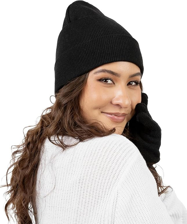 48x Winter Beanies & Gloves Combo Pack, Bulk Pack for Men Women, Warm Cozy Gift