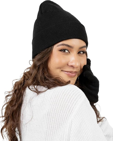 24x Winter Beanies & Gloves Combo Pack, Bulk Pack for Men Women, Warm Cozy Gift