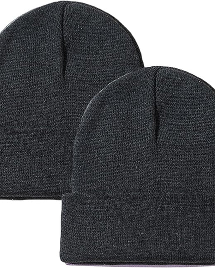 ZOORON 1&2 Pack Beanie for Men Women Slouchy Beanie Hats Winter Knit Caps Soft Ski Hat Unisex