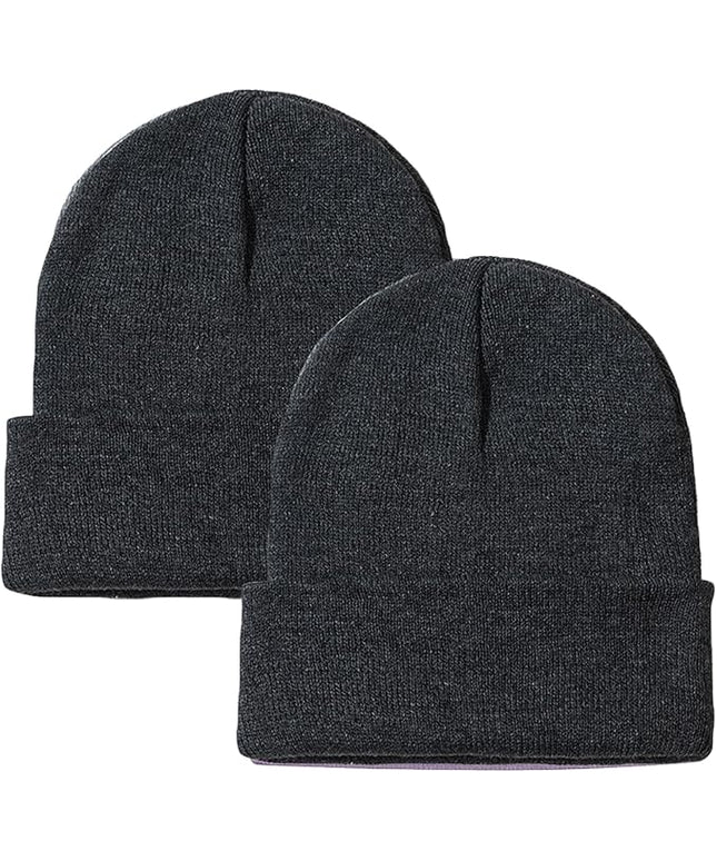 ZOORON 1&2 Pack Beanie for Men Women Slouchy Beanie Hats Winter Knit Caps Soft Ski Hat Unisex