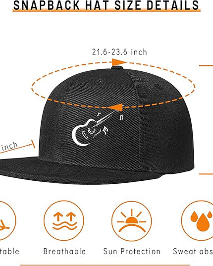 Skull Finger Flat Bill Hats for Men Black Mens Snapback Hat Baseball Cap Fitted Hat Rock N Roll Skeleton Hand Snap Backpack