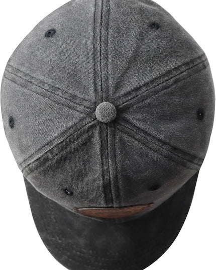 That's What I Do I Play Guitar and I Know Things Hats for Men Women, Adjustable Guitar Decor Leather Patch Baseball Cap