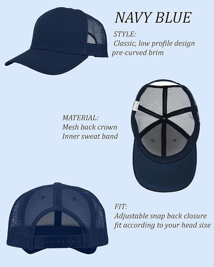 Gelante Mesh Trucker Hat Baseball Cap Structured Front Panel Wholesale LOT 12 Pack