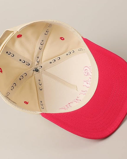 MIRMARU Two-Tone Vintage Canvas Trucker Hats for Men & Women, Adjustable Size Baseball Caps with Trendy Embroidered Design