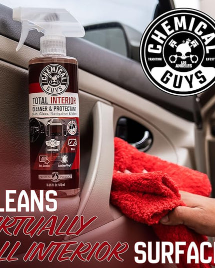 Chemical Guys SPI22516 Total Interior Cleaner & Protectant (Safe on Dash, Leather, Vinyl, Plastics, Trim, Glass, Fabric & More), 16 Fl Oz (Pack of 2) (Black Cherry Scent)