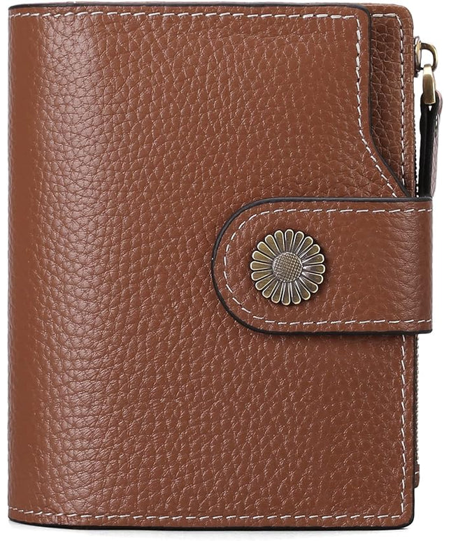 FALAN MULE Small Wallet for Women Leather Bifold Compact Small Womens Wallet with RFID Blocking