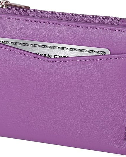 Oak Leathers Leather Wallet For Women - Small RFID Coin Purse Credit Card & ID Holder for Ladies, Gift for Women's, Bifold Wallets (Nappa Lilla)