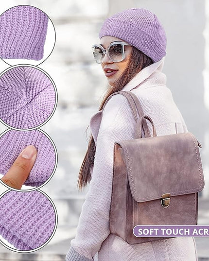SATINIOR Trawler Beanie Watch Hat Roll-up Edge Skullcap Fisherman Beanie for Women Men