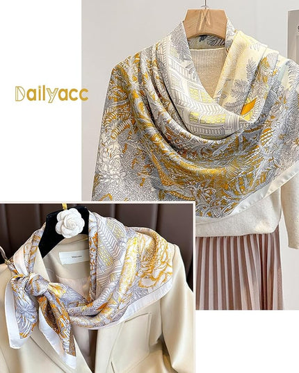 Dailyacc Hair Bandanas Scarf For Women Lightweight Fashion Neck Silk Satin Head Scarves For Sleeping Handbags Scarf