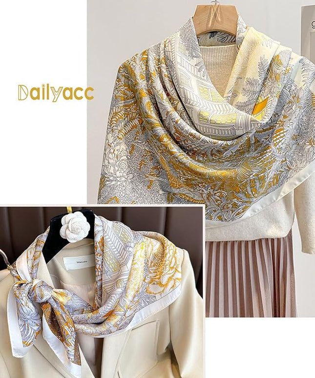 Dailyacc Hair Bandanas Scarf For Women Lightweight Fashion Neck Silk Satin Head Scarves For Sleeping Handbags Scarf