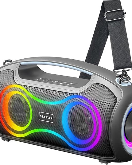Portable Bluetooth Speaker Wireless, 180W Max Loud Waterproof Speakers, Bass Boost Boom Box for Party and Outdoor, w/2*Subwoofer, 2*Tweeter, DSP, IP65, 24H, TWS, TF, USB, AUX