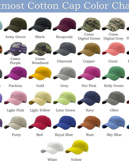 Utmost Unisex Classic Low Profile Cotton Baseball Cap Plain Blank Camoflauge Soft Unconstructed Adjustable Size Dad Hat (Grey)