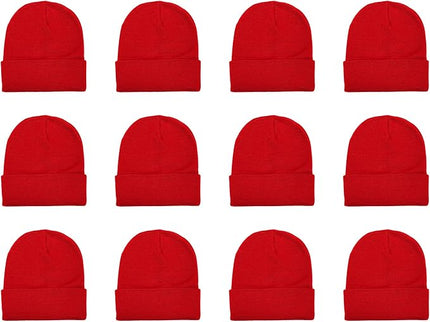 Gelante Unisex Beanie Cap Knitted Warm Solid Color and Multi-Color Multi-Packs