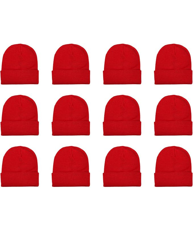 Gelante Unisex Beanie Cap Knitted Warm Solid Color and Multi-Color Multi-Packs