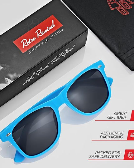 Retro Rewind Polarized Sunglasses for Men and Women - UV Protection Classic Sun Glasses
