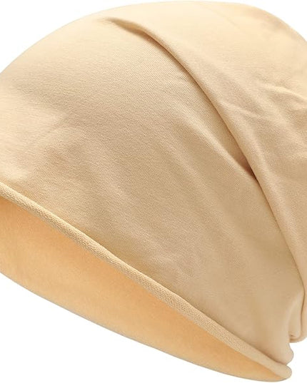 ZLYC Cotton Thin Slouchy Beanie Hat for Men Women Fashion Soft Stretch Knit Skull Cap