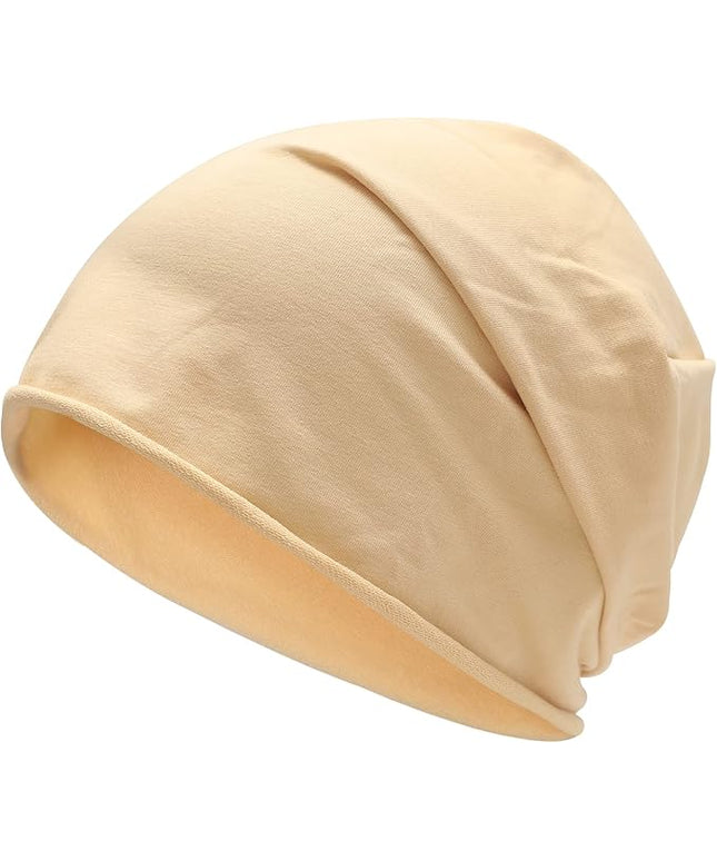 ZLYC Cotton Thin Slouchy Beanie Hat for Men Women Fashion Soft Stretch Knit Skull Cap