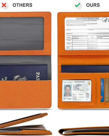 Passport Holder,Travel Accessories,Travel Gifts(Organge)