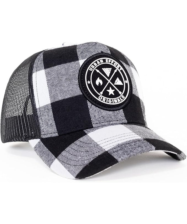 Urban Effort Mesh Back Cap - for Men and Women Baseball Hat 5-Panel Trucker Hat - Great Snapback Closure for Hunting & Hiking
