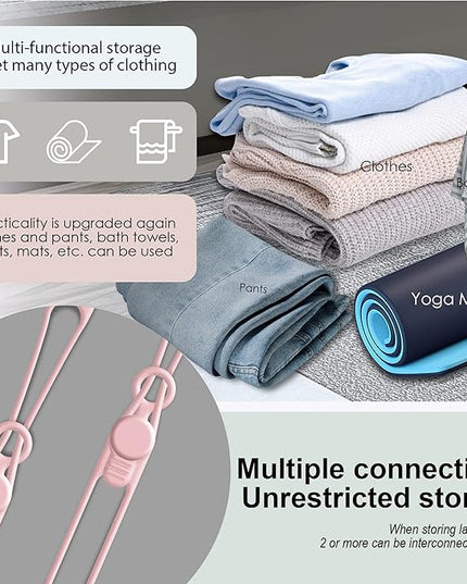 Nearockle Silicone Cable Ties Cord Organizer for Cable Management, 16PCS 4.2" and 7.1" Reusable Cable Organizer Electronic Accessories for Home, Office, Kitchen, School, Travel (Pink)
