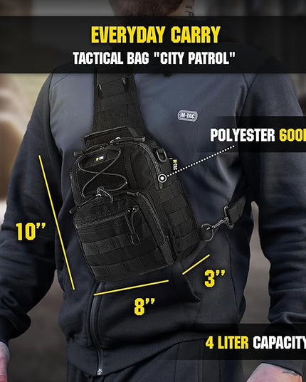 M-Tac CCW Sling Bag for Men & Women - EDC Shoulder Bag Tactical - Crossbody Concealed Carry Bag - Mens Chest Pack