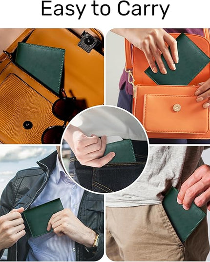 HIFA Leather Passport Holder, Handmade Passport Cover with Card and Ticket Slot - Genuine Leather, Elegant Design, Easy Access - Passport Case, Passport Wallet, Passport Holder