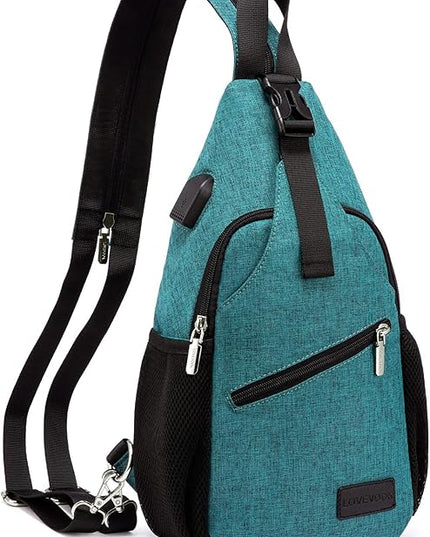 LOVEVOOK Sling Bag for Women Casual Daypack Nylon Crossbody Sling Backpack Travel Shoulder Bag Hiking Daypack