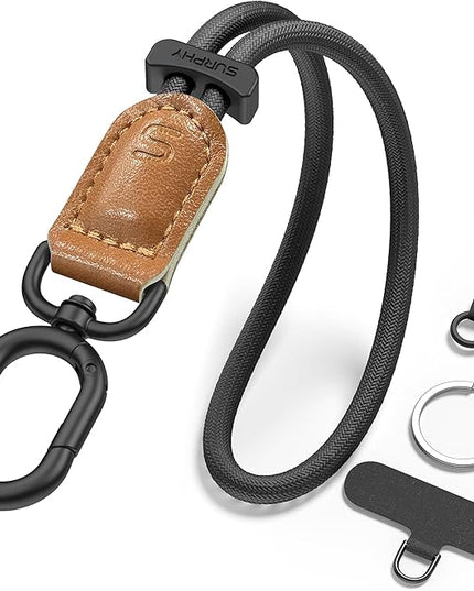 SURPHY Phone Wrist Strap, Keychain Wristlet, Phone Strap Charm with Tether Tab, Cellphone Lanyard Wrist, Key Chain for Women