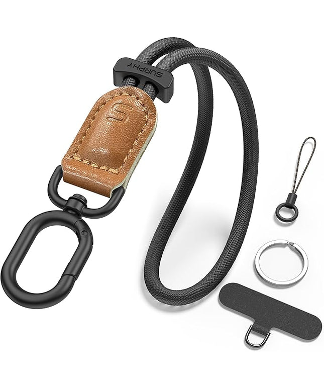 SURPHY Phone Wrist Strap, Keychain Wristlet, Phone Strap Charm with Tether Tab, Cellphone Lanyard Wrist, Key Chain for Women