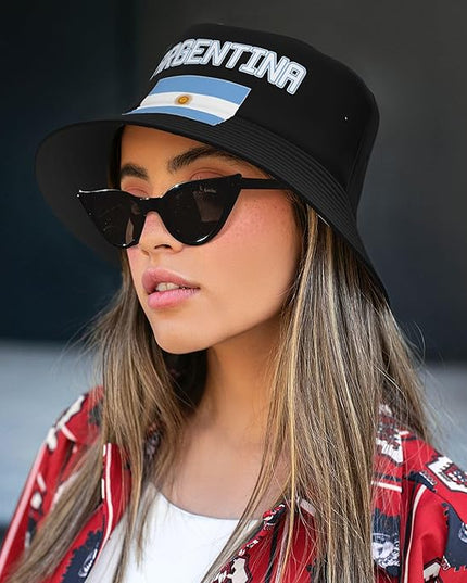 Funny Flag Bucket Hat for Men Women, Fisherman Hats Packable Fashion Sun Cap for Travel Outdoor Beach Boys Girls